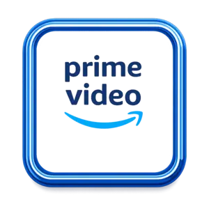 Amazon Prime Video app logo in a premium glossy rounded square icon with a blue border